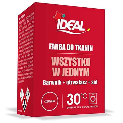 Farba do tkanin - czerwony IDEAL 230 g