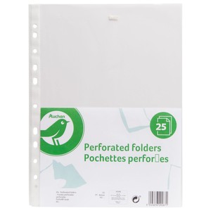 Koszulki na dokumenty wpinane  A4  Auchan 25 sztuk