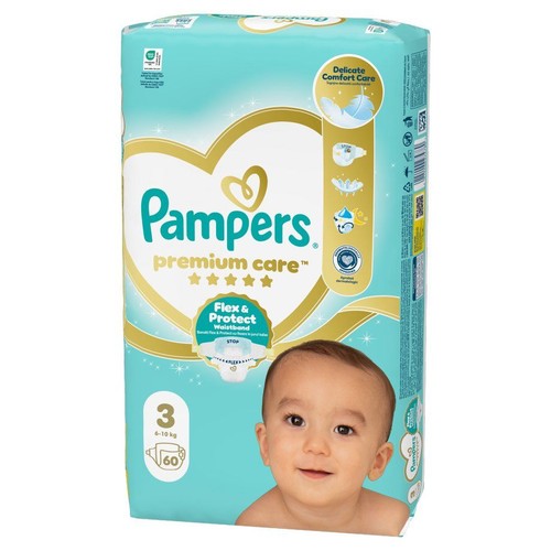 Pieluchy Premium Care  (6-10 kg) Pampers 60 sztuk