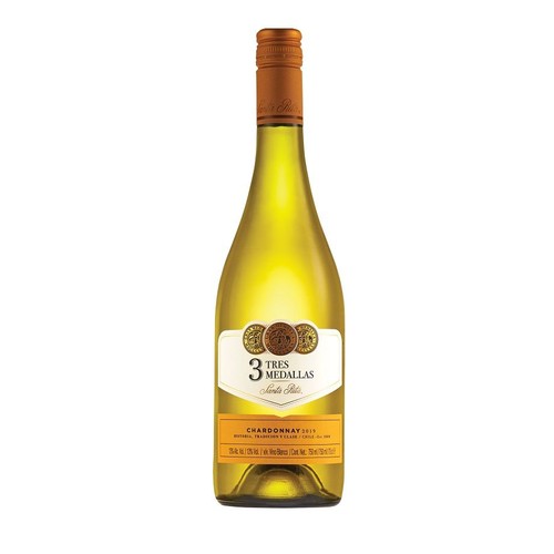 Wino chilijskie białe wytrawne Tres Medallas alk. 12,5% obj. Santa Rita 750 ml
