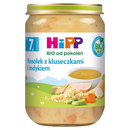 BIO Rosołek z kluseczkami i indykiem po 7. miesiącu HIPP 190 g