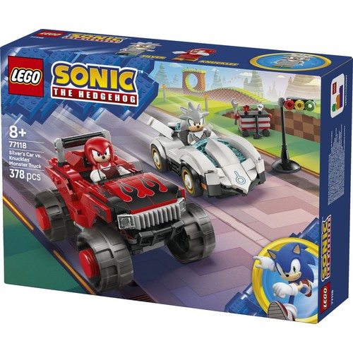 Sonic the Hedgehog™ Silver w samochodzie kontra Knuckles w monster trucku 77118 LEGO 1 sztuka