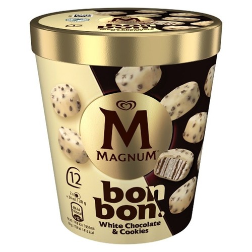 bon bon. Czekoladki lodowe white chocolate & cookies Magnum 204 ml