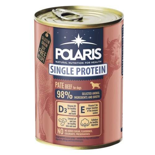 Karma mokra dla psów z wołowiną Polaris 400 g