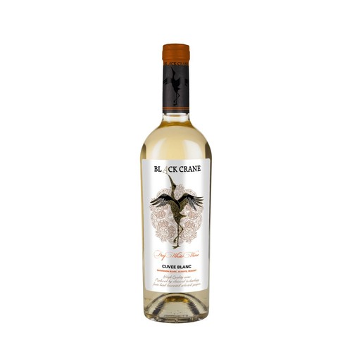 Wino mołdawskie białe wytrawne Cuvee Blanc alk. 12,5% obj. Black Crane 750 ml