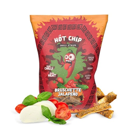 Chipsy Strips Bruschette Jalapeno Hot Chip 80 g