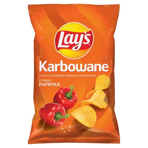 Chipsy karbowane o smaku papryki  Lays 120 g