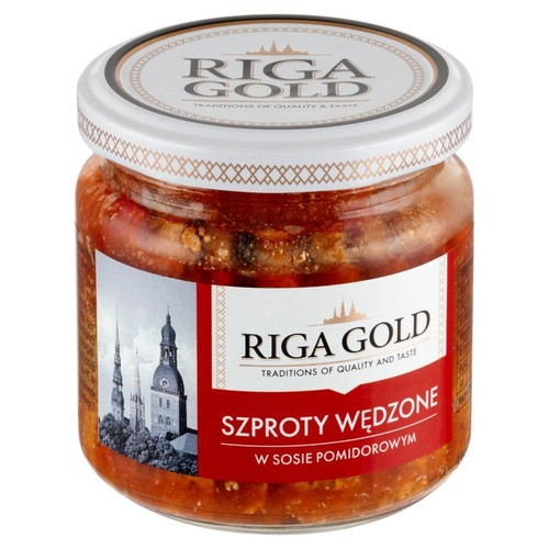 Szprot wędzony w sosie pomidorowym Riga Gold 185 g