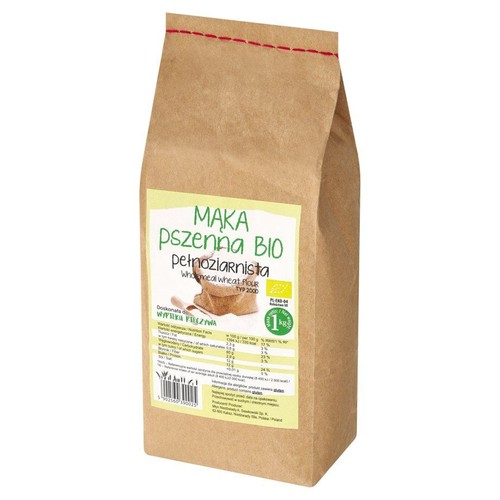 BIO Mąka pszenna pełnoziarnista Młyn Niedźwiady 1 kg