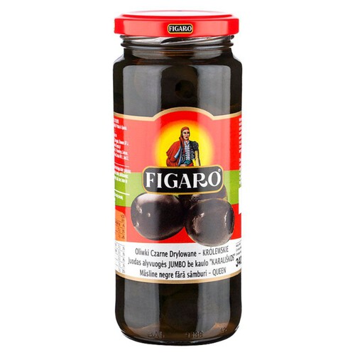 Oliwki czarne drylowane - królewskie Figaro 160 ml