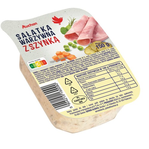 Sałatka warzywna z szynką Auchan 150 g