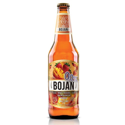 Piwo bezalkoholowe smakowe Mango i Truskawka alk. 0,0% obj. Bojan 500 ml