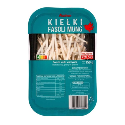 Kiełki  Fasoli Mung   Auchan 150 g