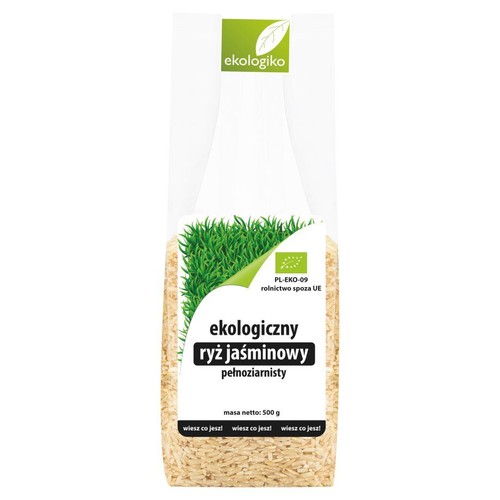 Ekologiczny ryż jaśminowy pełnoziarnisty Ekologiko 500 g