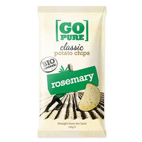 BIO Chipsy z rozmarynem bezglutenowe GO PURE 125 g
