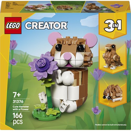 Creator 3 w 1 Uroczy chomik z kwiatkiem dla dzieci 31376 LEGO  1 sztuka