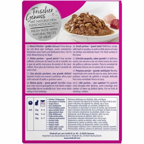 Karma mokra dla kotów z wołowiną i drobiem VitaKraft 6 x 50 g