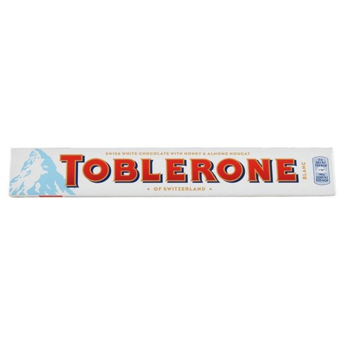 Szwajcarska czekolada biała z nugatem miodowo-migdałowym  Toblerone 100 g