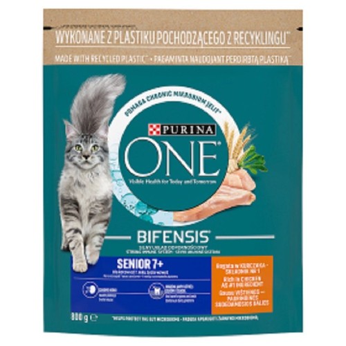 Bifensis kurczak karma dla kotów od 7. roku życia PURINA ONE 800 g