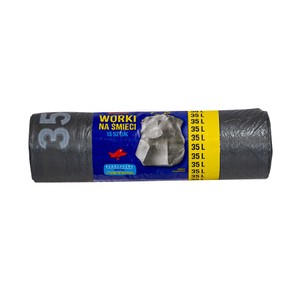 Worki na śmieci 35L srebrne Auchan 15 sztuk