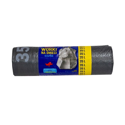 Worki na śmieci 35L srebrne Auchan 15 sztuk