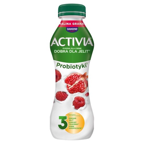 Jogurt pitny o smaku granatu i maliny Activia 280 g