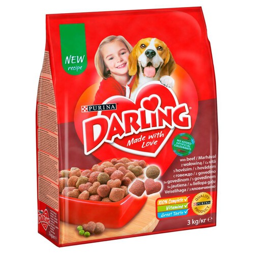 Darling sucha karma dla dorosłych psów z wołowiną Purina 3 kg