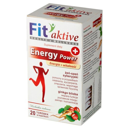 Herbata ziołowa Energy Power   Fit Aktive 20 torebek
