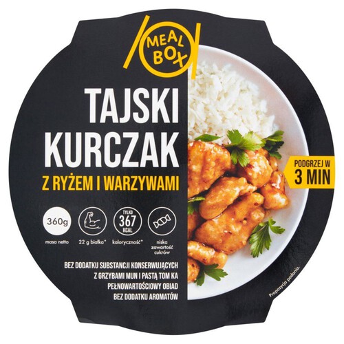 Tajski kurczak z warzywami i ryżem Meal Box 360 g