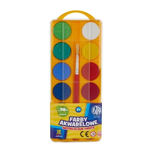 Farby akwarelowe 12 kol fi 30,0 mm ASTRA 12 sztuk