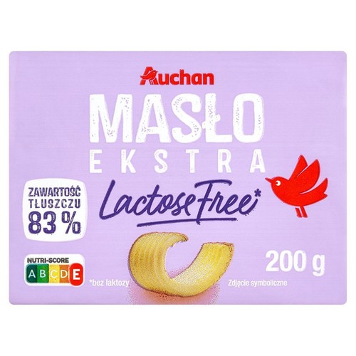 Masło ekstra bez laktozy Auchan 200 g