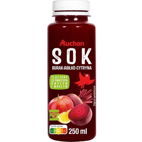 Sok burak-jabłko-cytryna   Auchan 250 ml
