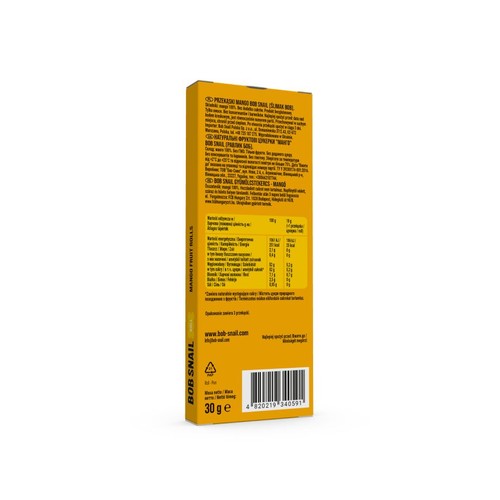 Przekąska mango bez dodatku cukru Bob Snail 30 g