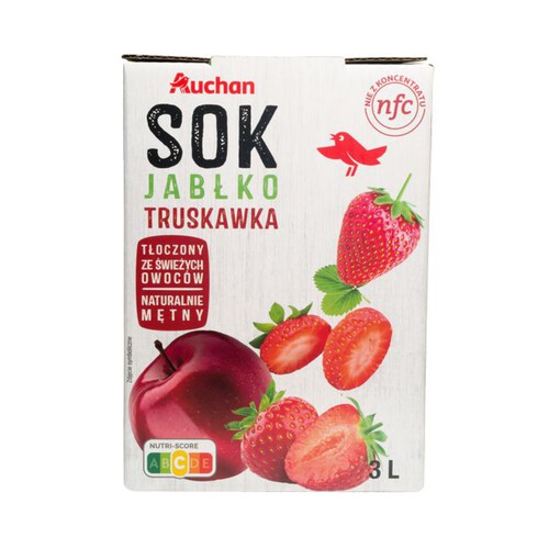 Sok NFC jabłko - truskawka Auchan 3 l