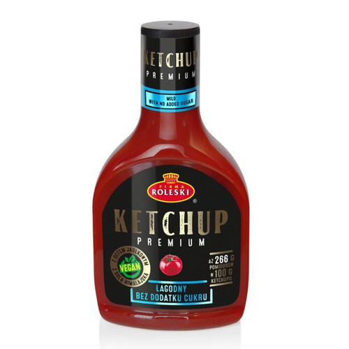 Ketchup premium łagodny bez cukru Firma Roleski 425 g