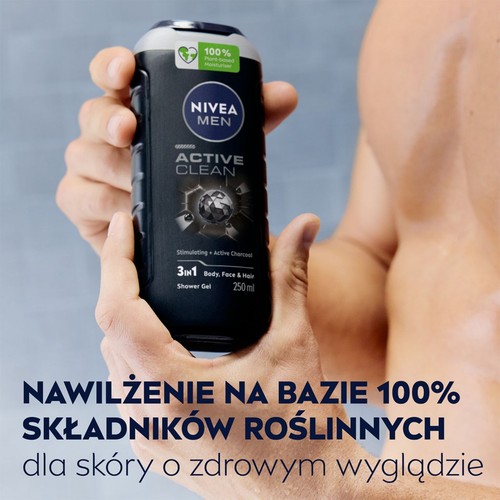 Żel pod prysznic Active Clean NIVEA MEN 250 ml