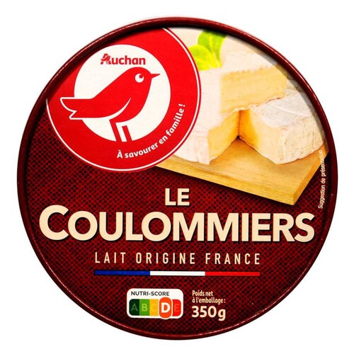 Le Coulommiers ser miękki pleśniowy z mleka pasteryzowanego Auchan 350 g