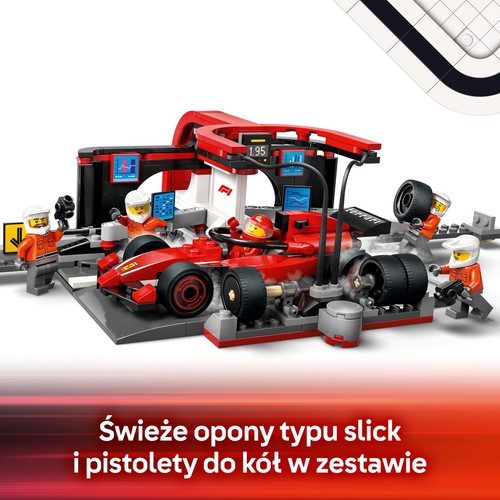 City F1® Pit stop i mechanicy z bolidem Ferrari 60443 LEGO 1 sztuka