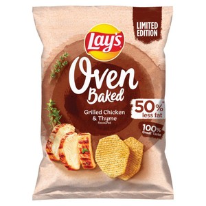 Chipsy Oven Baked o smaku grillowanego kurczaka z tymiankiem Lay's 110 g