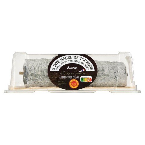 Wałek sera koziego Sainte Maure de Touraine z patyczkiem, 200g, Auchan.