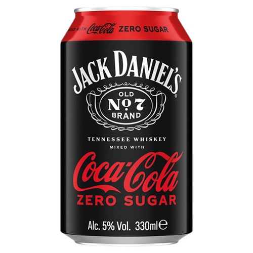 Drink alkoholowy whiskey z Coca-Cola Zero alk. 5,0% obj. Jack Daniel's 330 ml