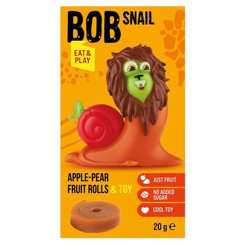Przekąska jabłkowo-gruszkowa z zabawką Bob Snail 20 g