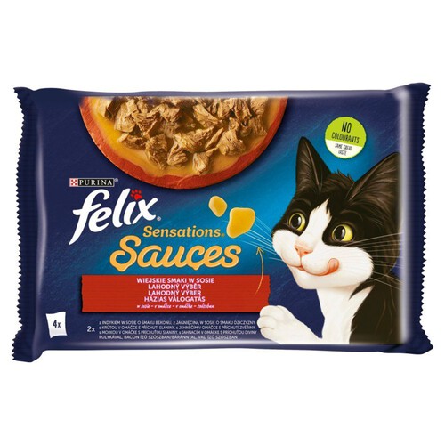 Karma mokra dla kotów Wiejskie smaki w sosie Felix 4 x 85 g