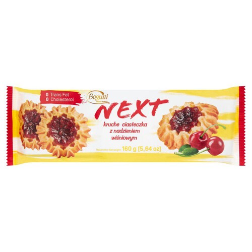 Next. Kruche ciasteczka z nadzieniem wiśniowym Bogutti 160 g