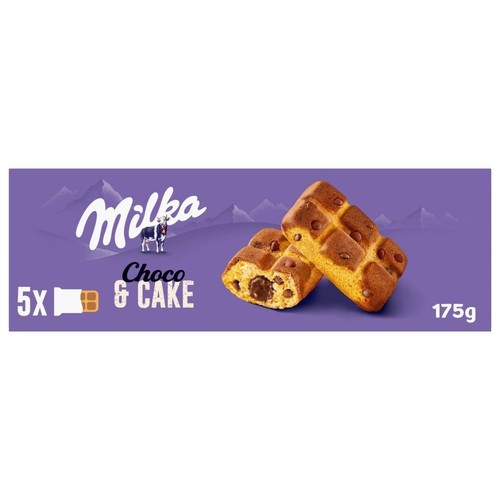 Ciastka biszkoptowe z kawałkami mlecznej czekolady Milka 5 x 35 g