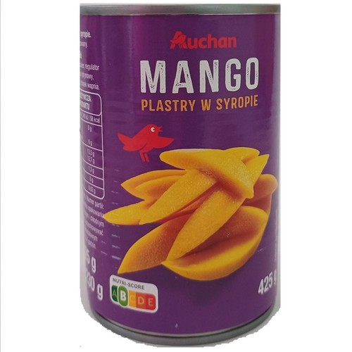 Mango plastry w syropie Auchan 425 g