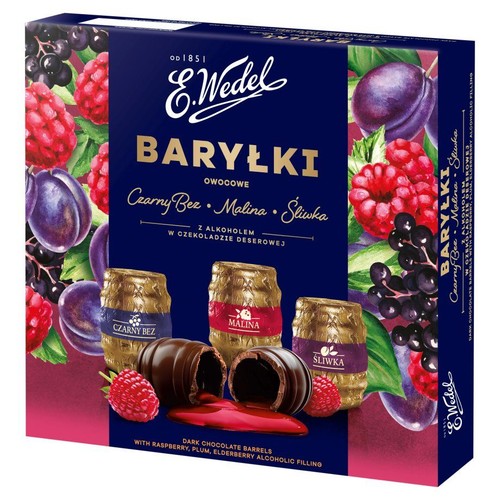 Baryłki czekoladowe z nadzieniem owocowym E.Wedel 200 g