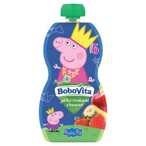 Mus jabłko i truskawki z bananem po 6. miesiącu BoboVita 100 g