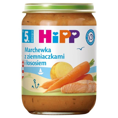 Marchewka z ziemniaczkami i łososiem po 5. miesiącu HiPP 190 g