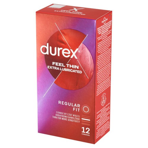 Fetherlite Elite prezerwatywy z żelem nawilżającym Durex 12 sztuk